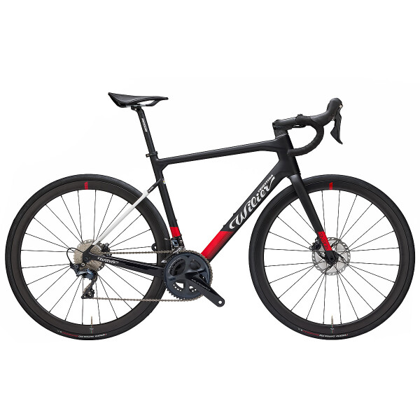 Wilier Garda Disc - schwarz-rot- Rennrad 2024 Shimano 105 2x12s -auf Lager-